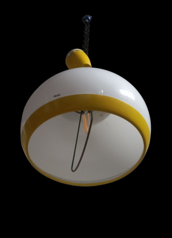 Image 1 of Lampadario in plexi opalino produzione Stilux 