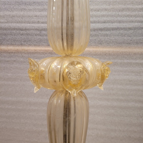 Image 1 of Lámpara De Pie, Cristal De Murano Y Polvo De Oro, Barovier & Toso, 50’S – Italia