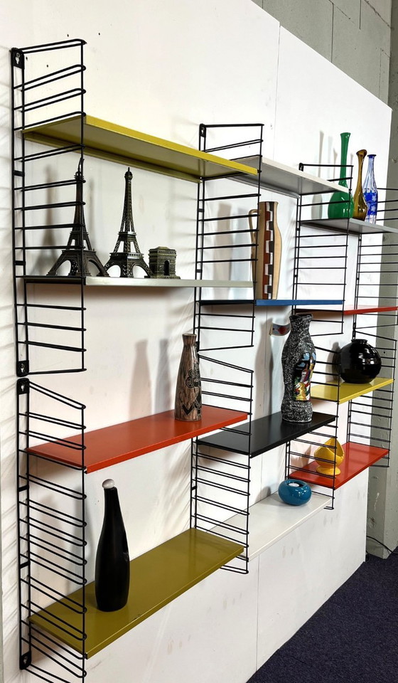 Image 1 of Étagère murale modulaire en métal, conçue par A. Dekker pour Tomado, années 1960