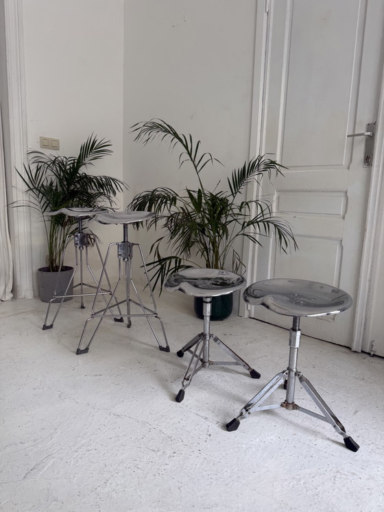 4 Krukken Yasu Sasamoto – Dulton, Tabourets, Metal, Chrome (photo 6 of 8)