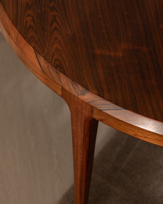 Image 1 of Table basse vintage en palissandre (modèle 283) de Johannes Andersen pour CFC Silkeborg | Table ronde de style danois moderne