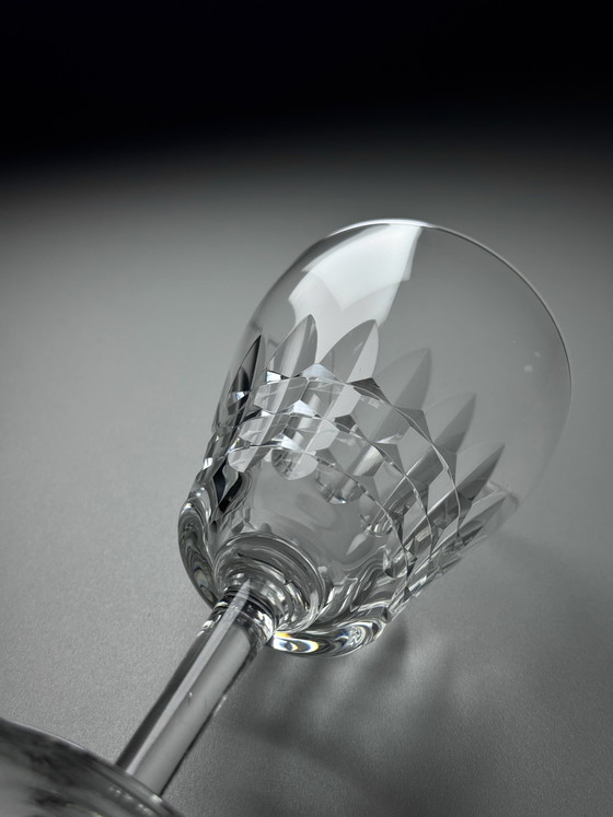 Image 1 of Val Saint Lambert – Sechsteiliges Set Kristall-Weingläser „Service Mery“ – Art Deco – 1940er Jahre