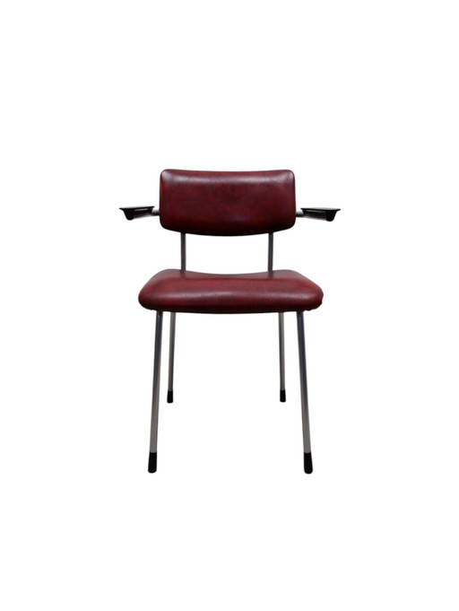 Bordeaux Red Gispen Chair 1235, 1960s