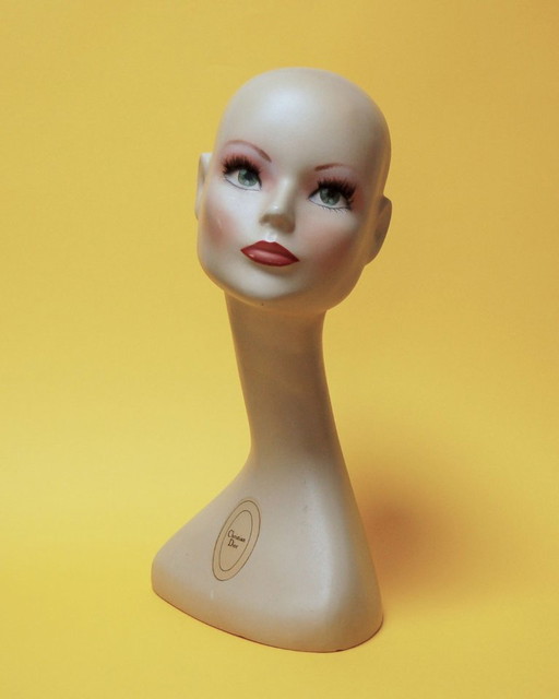 Vintage mannequin head, Christian Dior, 1970s France