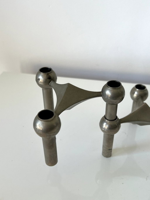 Set of 3 Nagel candleholders by Fritz Nagel & Ceasar Stoffi - 1960s