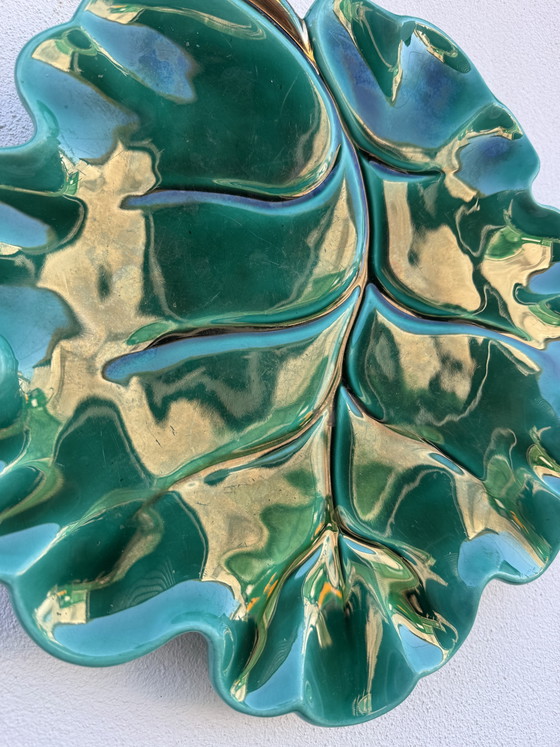 Piatto Foglia Verde Verceram Anni '50 – Oggetti decorativi, Ceramic (photo 4 of 12)