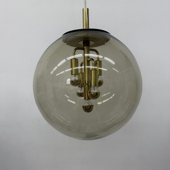 Image 1 of Doria Leuchten globe glass hanging lamp , 1970s
