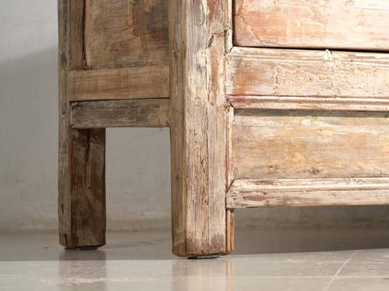 Antique painted sideboard in pine wood – China, circa 1900 – Sideboard cabinet, Iron (photo 27 of 40)