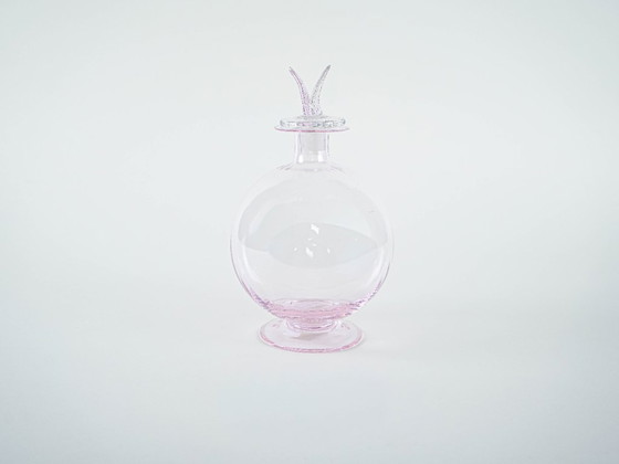 Image 1 of Glaskaraffe, italienisches Design, 1970er Jahre, hergestellt in Italien