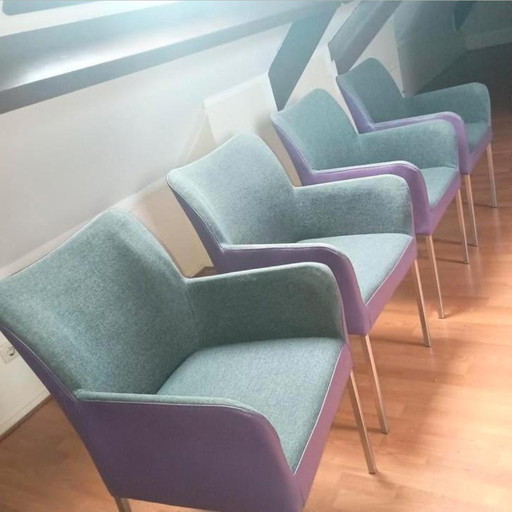 4 purple gray chairs Spargo Duo