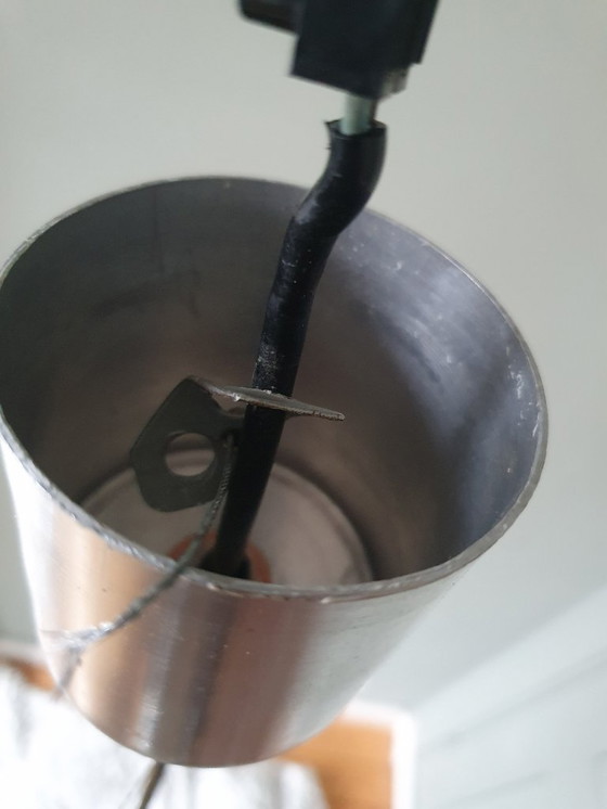 Image 1 of Art Deco vintage pendant lamp made of marbled glass