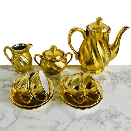 Vintage gold tea set Japanese 1950's