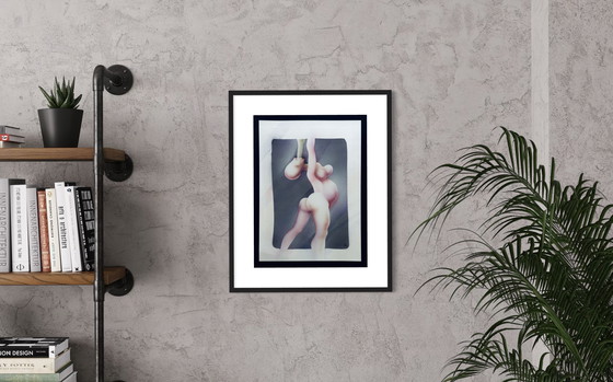 Image 1 of Yvon Adam raro cuadro erótico circa 1985 - enmarcado