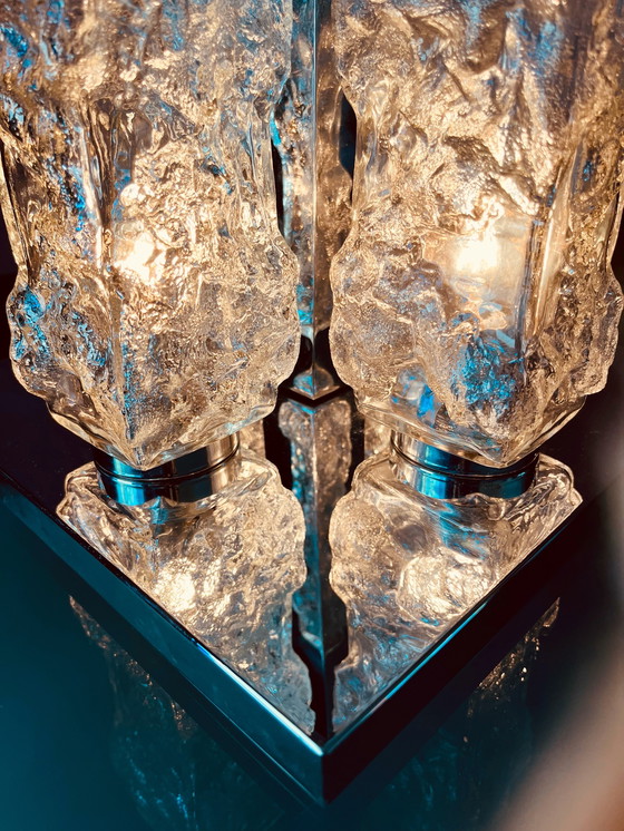 Image 1 of Hillebrand 70’s Ice Cube plafonierre