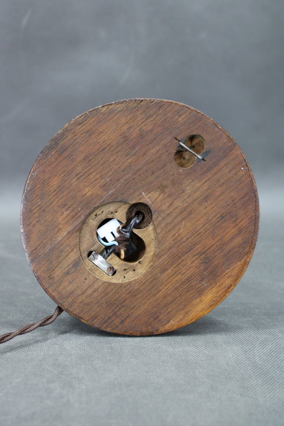 Image 1 of Lámpara de mesa o de pared de roble de los años 60, Checoslovaquia