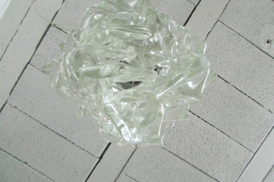 Image 1 of Designer hanglamp van roestvrij staal en glas