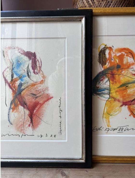 Image 1 of 🎨 Winston Huisman – Set of 2 original, signed artworks (framed)