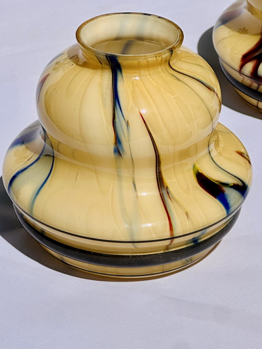 Art Deco lampenkapjes opaline vintage 