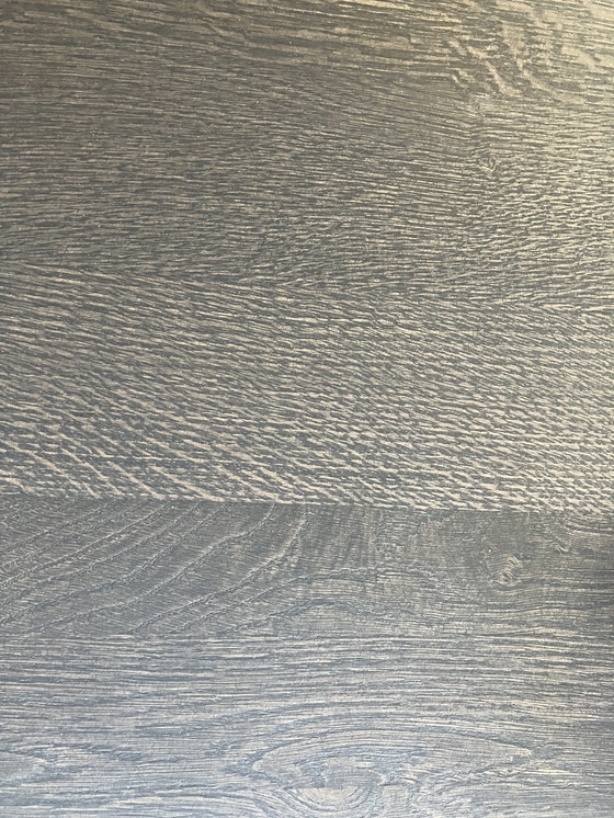 Image 1 of Tavolino da caffè in rovere tinto nero, base in alluminio