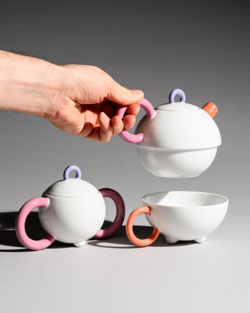 Matteo Thun “Tea for One” Porcelain Full Set Arzberg Postmodern Design Memphis