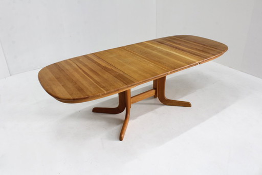Vintage Danish oval extendable dining table