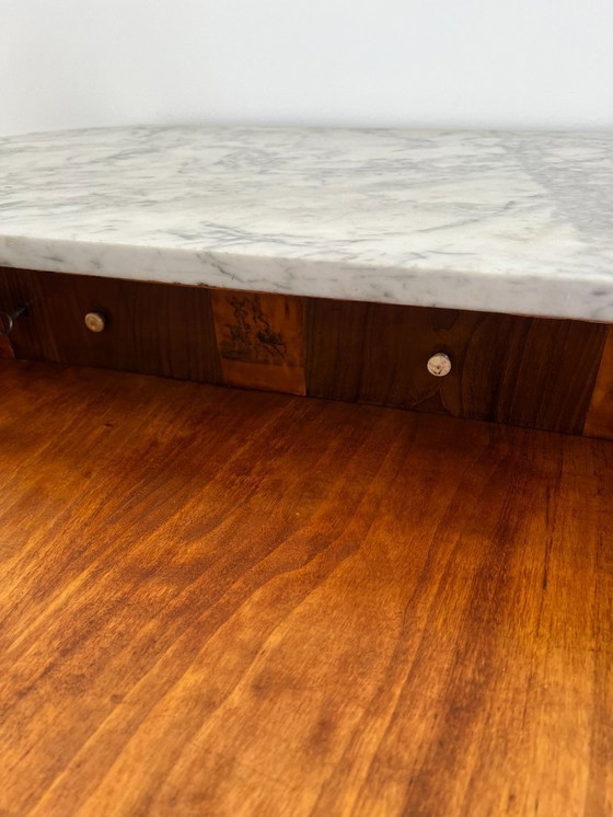 Image 1 of Cassettone - Noce - Comò con specchiera