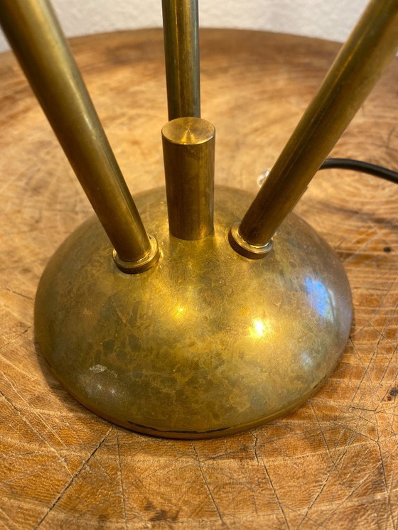 Image 1 of Lampada italiana in ottone a tre teste, design anni '50
