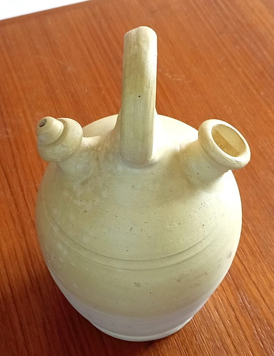 Image 1 of amfora, botijo ​​of porrón, vat van witte klei