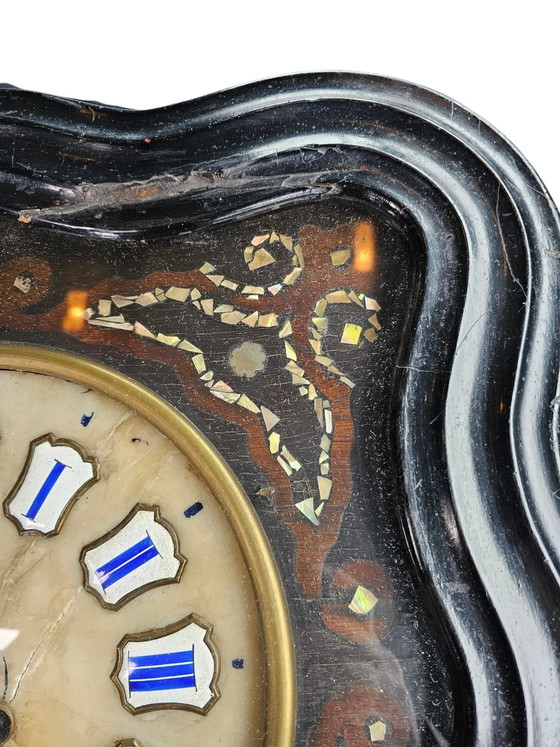 Oeil de boeuf clock / French 19th Century / Napoleon III Inlay Wall Clock (photo 2 of 11)