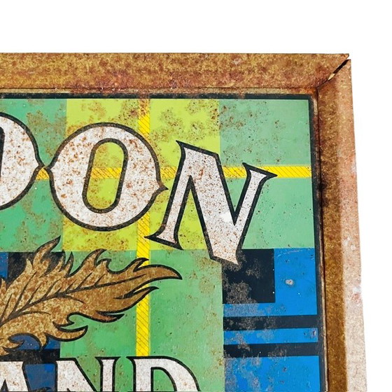 Vintage Gordon Highland Scotch Ale reclamebord tin met patina 1970's – Wanddecoratie, Metal (photo 4 of 6)