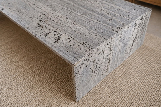 Organic, Vintage Coffee Table in Kashmir White Natural Stone – Marble (photo 4 of 6)