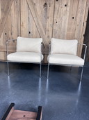 2x Living Divani Armchair, cafe chairs, design Piero Lissoni
