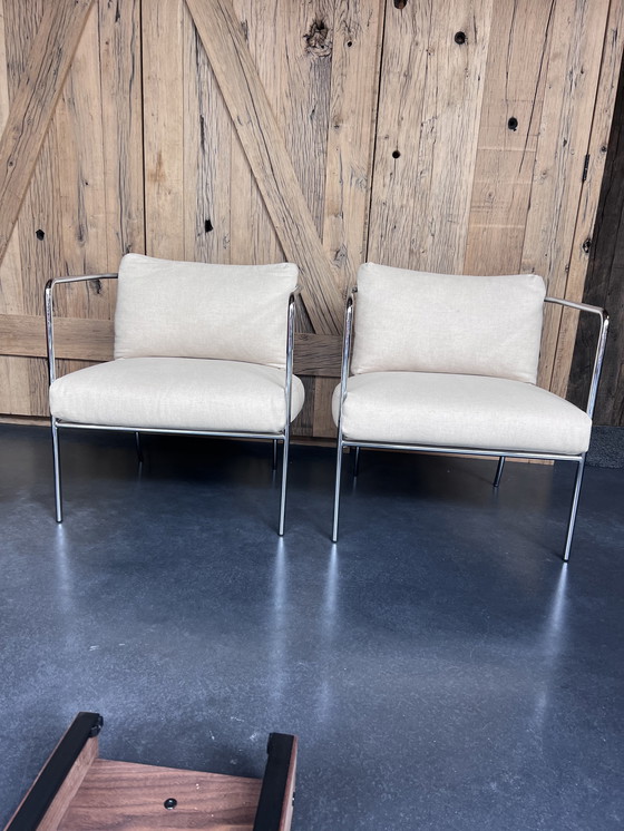 Image 1 of 2x Sillón Living Divani, sillas de cafetería, diseño de Piero Lissoni