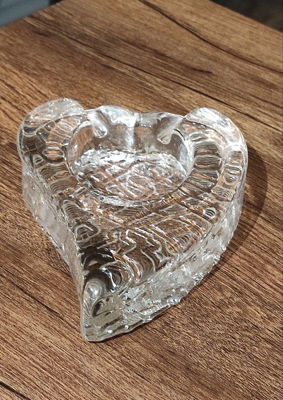 Image 1 of Vintage thick glass ashtray, Scandinavian design, 1960s-70s