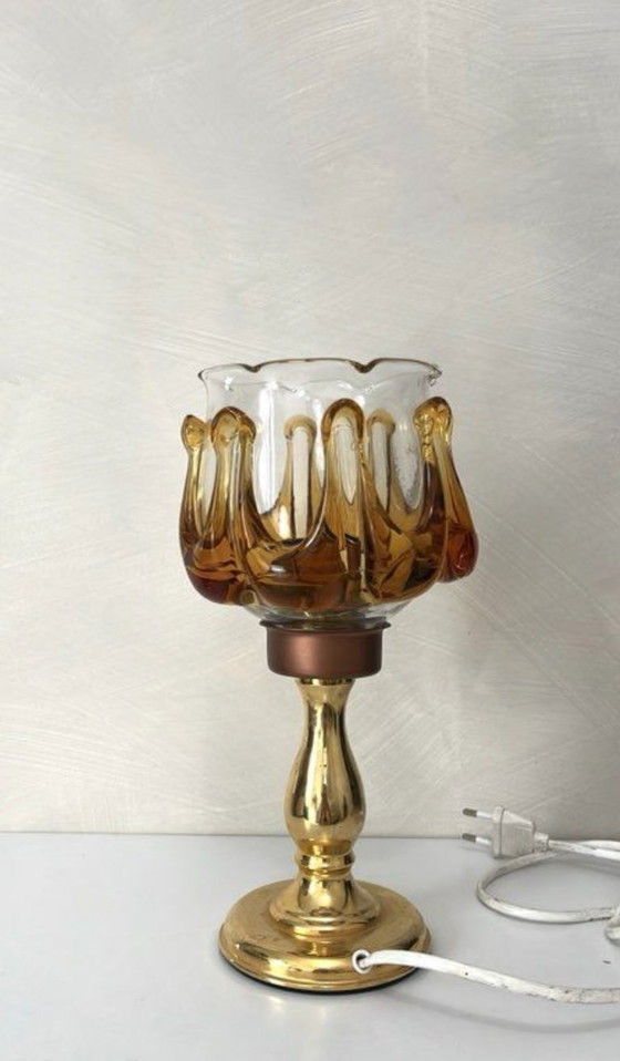Image 1 of Vintage Oberglas glass lamp, Austria, 1970s