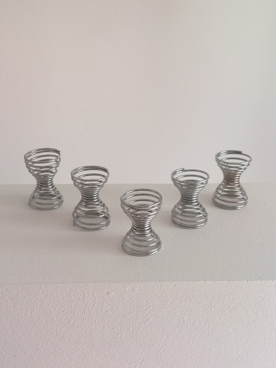 Image 1 of Decorazione a spirale per portauova in stile Memphis postmoderno vintage