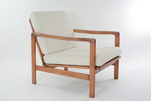 BZ fauteuil in witte bouclé