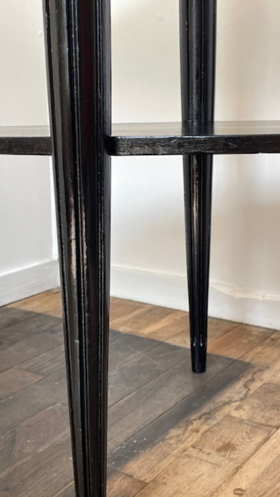 Image 1 of Art Deco Black Wood Console Table