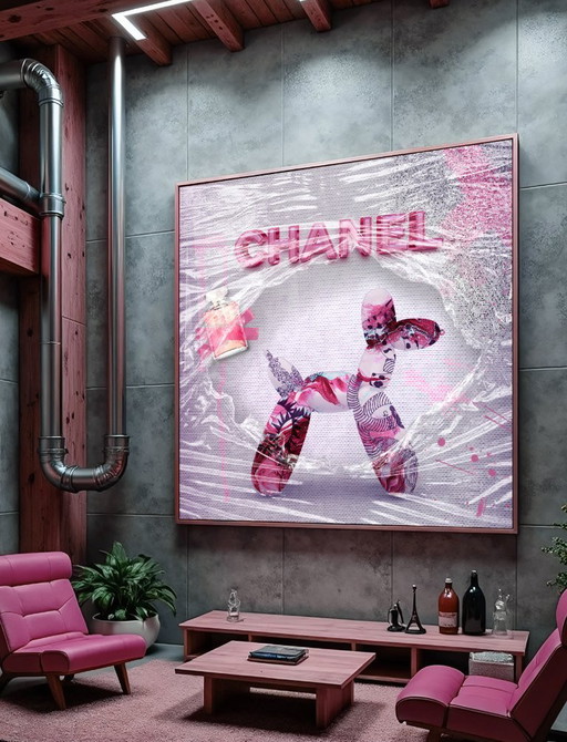 Limitiert: Wrapped Woof – CHANEL Edition | 140x140 cm | 2025 (Ori, 1983)