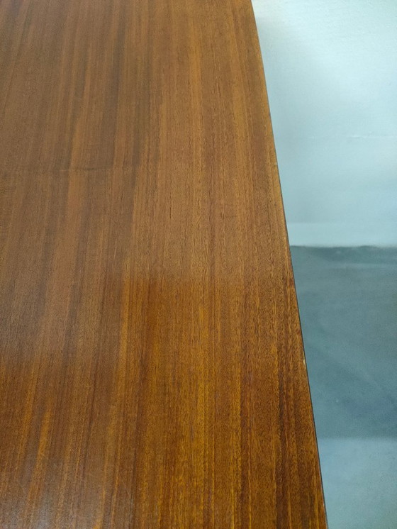 Image 1 of Table d'appoint/table à plantes unique du milieu du siècle avec incrustations de laiton (années 1960).