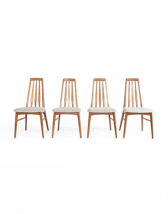 Image 1 of 4x Chaise de salle à manger 'Eva', Niels Koefoed, Koefoeds Hornslet '60