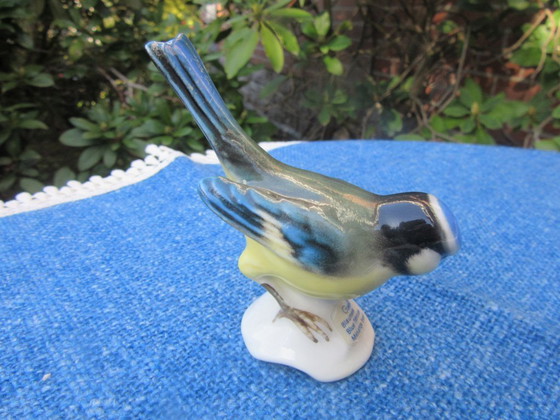 Image 1 of Figurine d'oiseau en porcelaine Goebel, mésange bleue, vintage