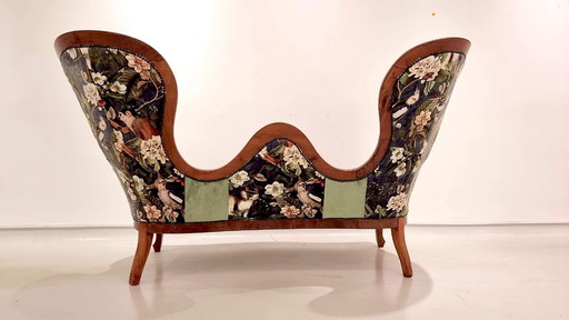 antique sofa reupholstered