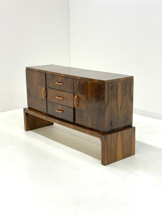 Image 1 of Italian walnut Art Deco / Art Nouveau sideboard