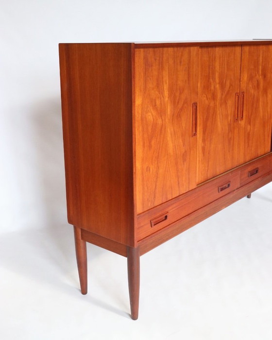 Image 1 of Vintage teak highboard Danish design sideboard sideboard