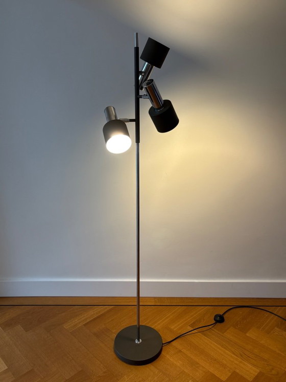 Lampada da terra retrò originale con tre faretti degli anni '70/'80, Lampade da terra, Metallo, Argentato (foto 17 di 18)
