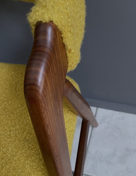 Image 1 of Sedia Thomas Harlev modello 205 per Farstrup in Boucle giallo