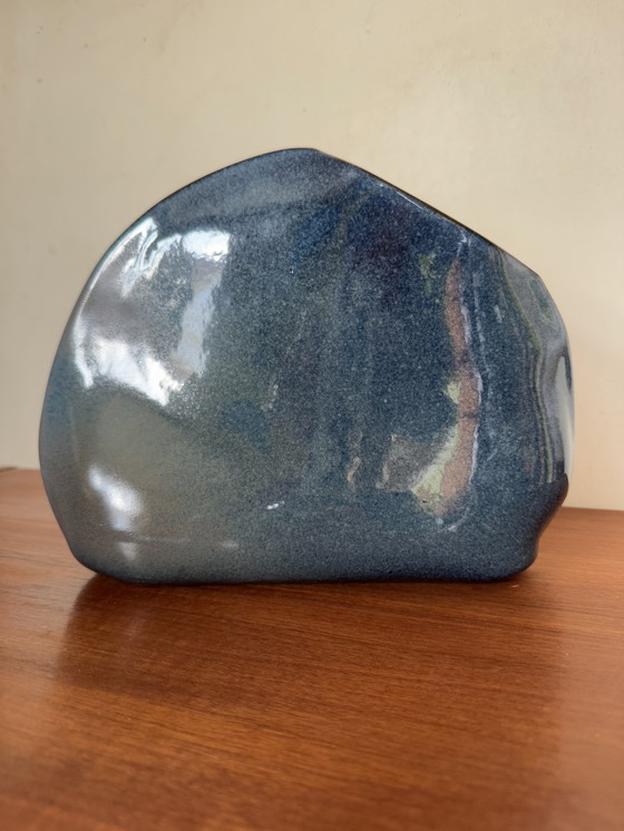 Image 1 of Vintage Blue Ceramic Vase