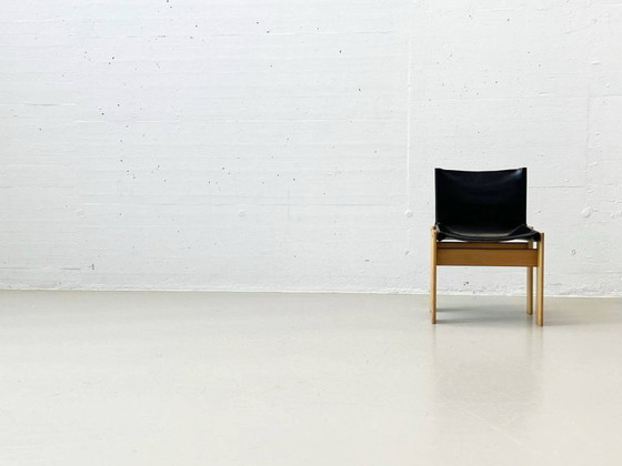 Image 1 of Set: 6 Stühle Modell Monk und Tisch von Afra und Tobia Scarpa für Molteni, 1973