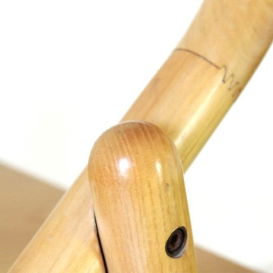 Image 1 of 1x Carrello bar vintage con struttura in legno massello e ruote, Italia anni '80